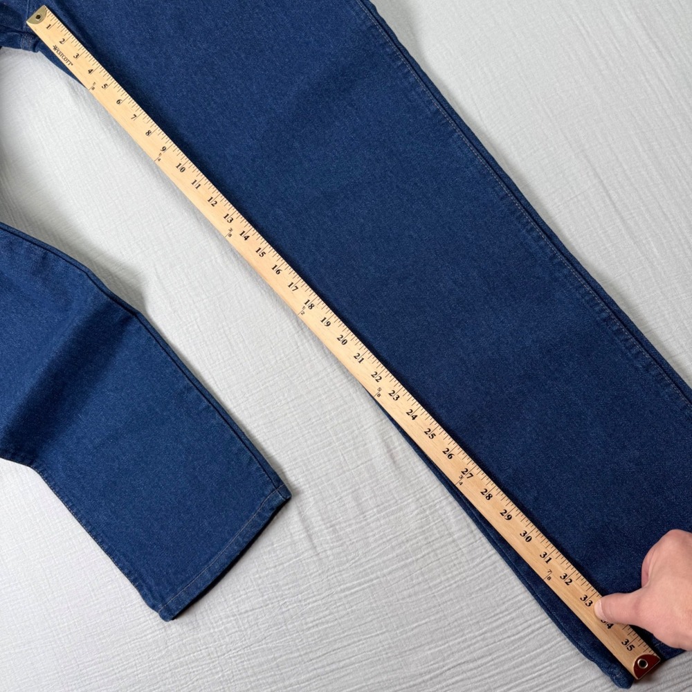 Wrangler 13MWZ Cowboy Cut Original Fit Jeans Mens 35x36 Indigo Blue Rigid Denim - Picture 5 of 7